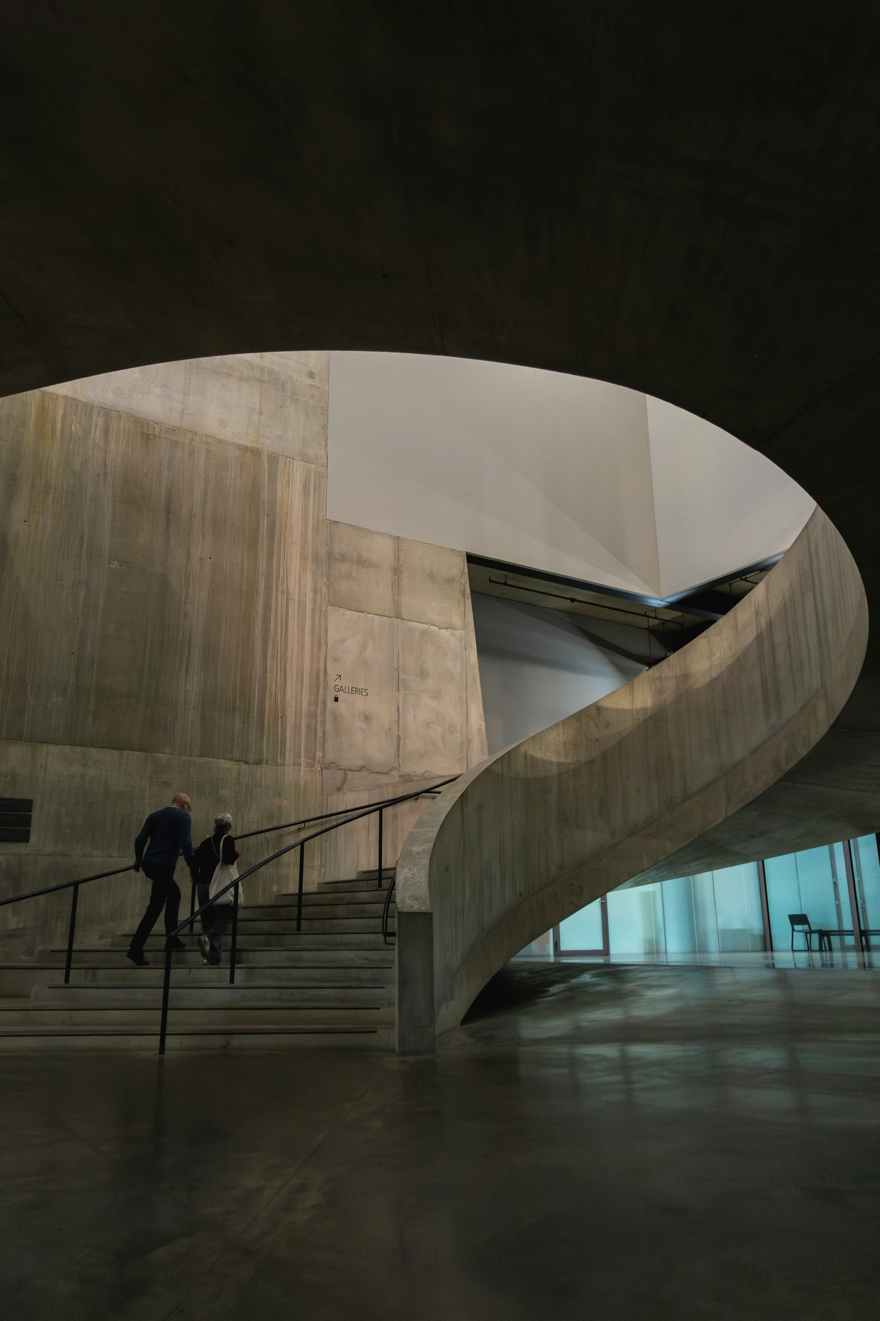 Museo Zócalo, escalera de hormigón